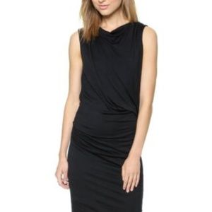 BRAND NEW Helmut Lang Black Scala Jersey Dress